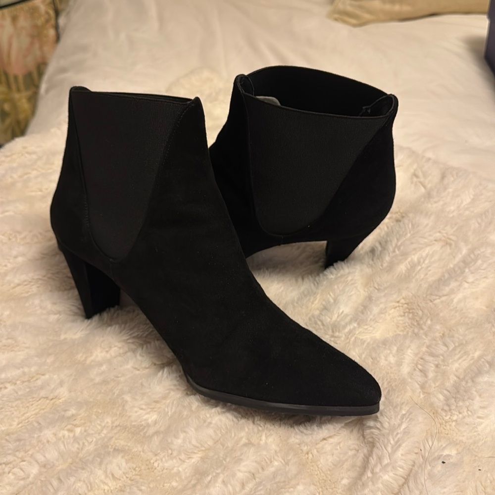 Like new black suede booties